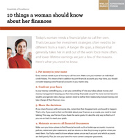 10 things a woman should know about her finances